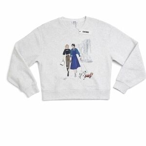 Nwt - DKNY Light Gray Graphic Sweater Women’s Medium NWT